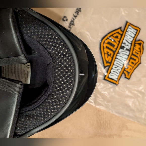Harley-Davidson White Motorcycle Half Helmet with Black Trim main image 9